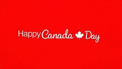 Celebrate the spirit of Canada Day with joy and unity in a vibrant red background showcasing festive greetings