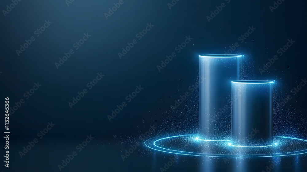 Aufkleber Data visualization growth analysis digital environment infographic abstract view