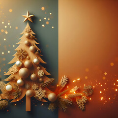 Merry christmas festive decorative design luxury color concept background