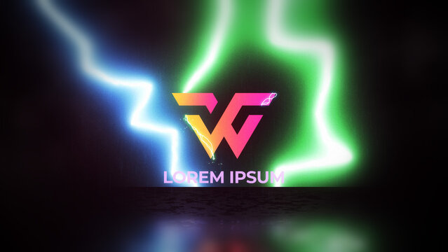 Lightning Strike Raining Logo Reveal 115 1:1 16:9 9:16