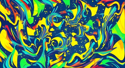 Colorful Abstract Art Backdrops with Dynamic Color Splashes and Bold, Chaotic Accents | 044