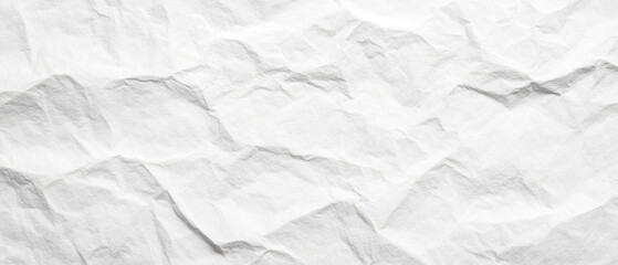 Obraz premium Crumpled wrinkled White Paper Texture Seen from Above with Subtle Shadows
