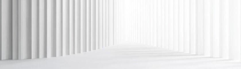 Obraz premium Abstract White Columns Converging In A Hallway