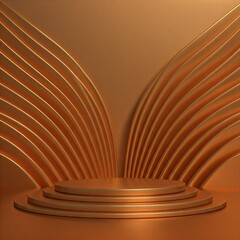 Obraz premium Realistic pastel color model for product promotion. Simple modern abstract background with blank background. See more