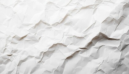 Fototapeta premium White Crumpled Paper Texture Background