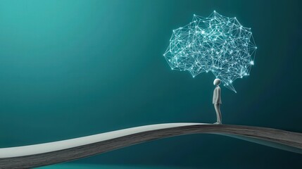 An artistic interpretation of AI bridging the gap between paper and digital documents.