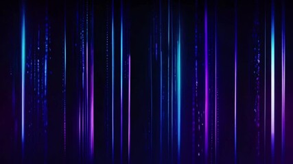 Purple and blue gradient lights arranged in vertical lines with glowing dots, creating an abstract futuristic tech-inspired background with vivid, 4k High-Quality Wallpaper Background Animation Video