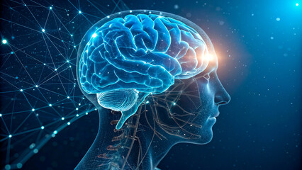 a human head with a grid of brain and the words brain and the brain1