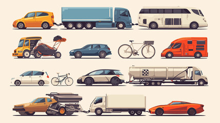 Professional Transportation Thin Line Icon Set for Web and Mobile Usage
