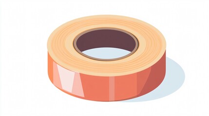Detailed Adhesive Tape Icon Vector Isolated on White Background