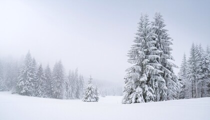 Fototapeta premium Winter Wonderland Snow-Covered Forest