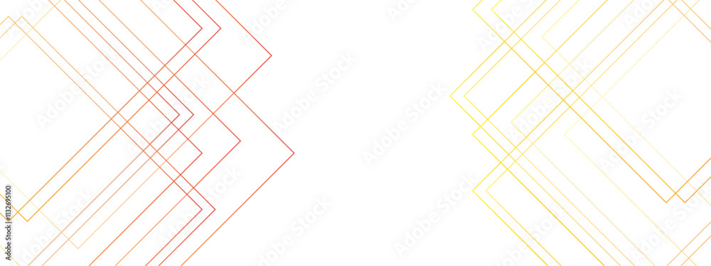 Wall mural abstract modern minimalistic golden and red geometric line with layered geometric triangle shapes. s