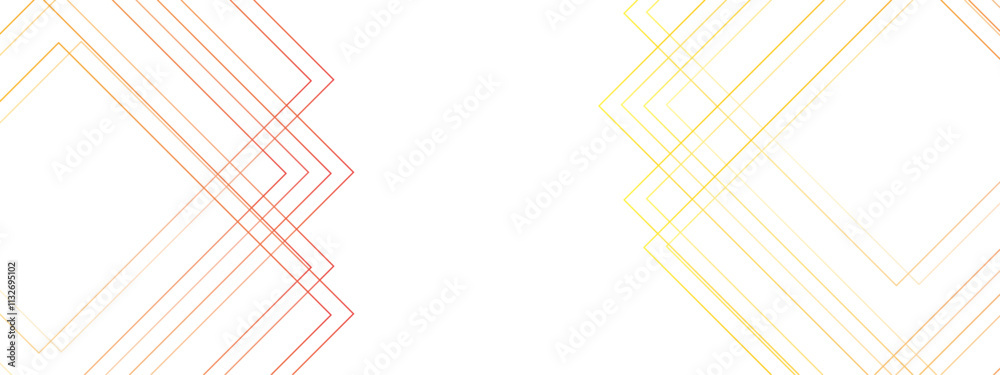 Wall mural abstract modern minimalistic golden and red geometric line with layered geometric triangle shapes. s