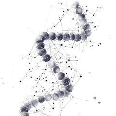 dna strand on transparent background