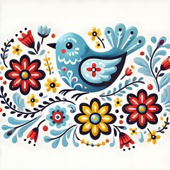 Obraz premium A Vibrant Tale of Folk and Nature