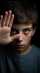 Fototapeta premium portrait of a upset child