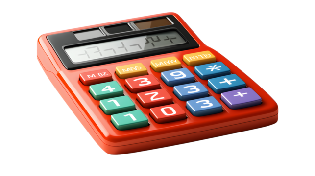 red calculator