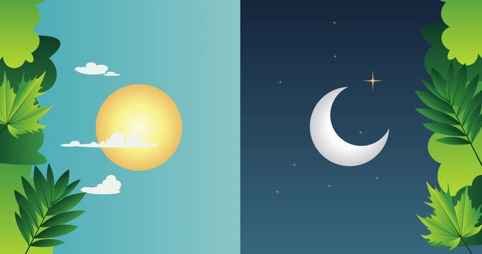 Spring Equinox. March 20. In the northern hemisphere, the day becomes longer than the night.