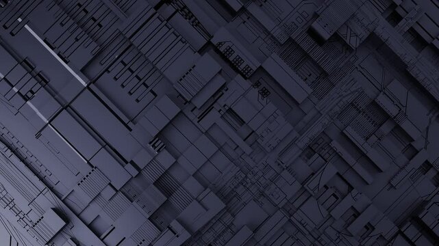 3D Rendering abstract background technology basic shape polygon for technology futuristic concept