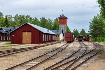 Old railroad station in Sweden