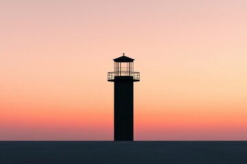 Sunset over minimalist urban towers a modern design concept