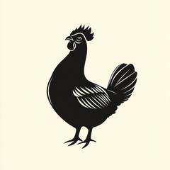 Fototapeta premium Silhouette of a hen.