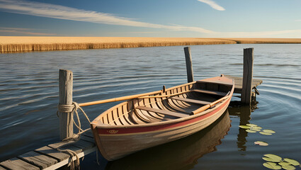 Obraz premium boat on the lake