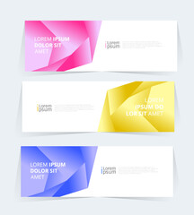 Fototapeta premium Geometric banner design with Vector presentation template.
