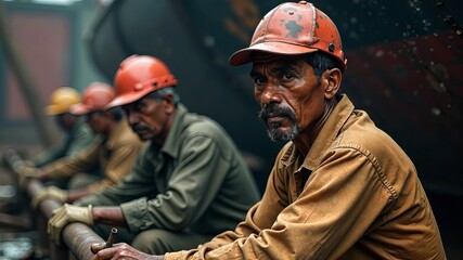 Chittagong Shipbreaking Yard Workers 2016 - Harsh Reality, Industrial Scene, Bangladesh