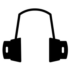 Obraz premium Safety Work Headphone Glyph Icon