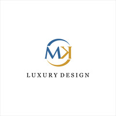 Naklejka premium MK Dynamic Golden Logo Design. Classy, Elegant Monogram for Corporate Branding. Modern, Minimalist Emblem for Business, Consulting, and Luxury Identity