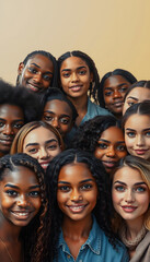 Obraz premium Diverse Group of Women Smiling at the Camera