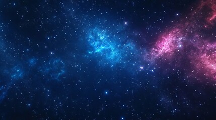 Obraz premium Vibrant deep space star field with colorful nebulae and twinkling stars – high-definition outer space background featuring expansive starry night sky and cosmic textures