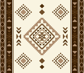 Obraz premium Southwest Aztec geometric Native American Mexican Navajo tribal ethnic boho indian texture ornament seamless pattern fabric colorful design vector for woven textile printing blanket rug carpet fashion