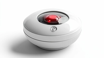 White Spherical Device With Red Light Indicator