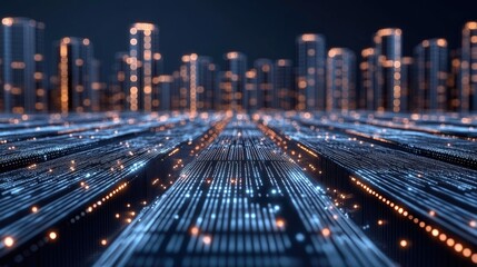 A professional visual representation of cyber security featuring a digital padlock and flowing binary code, emphasizing online protection