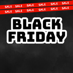 Fototapeta premium Black Friday Sale on black background