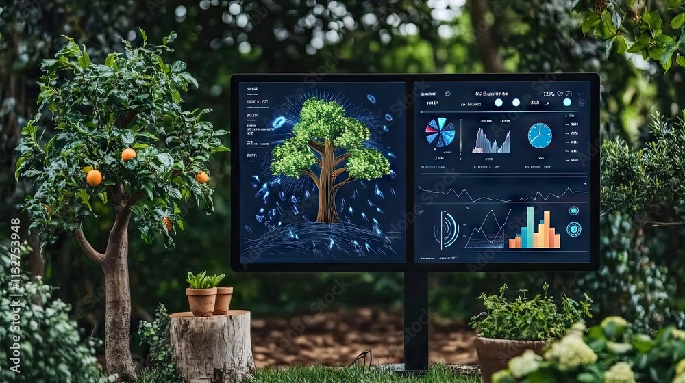 Poster a digital interface showcasing advanced ai algorithms analyzing weather patterns, with futuristic gr