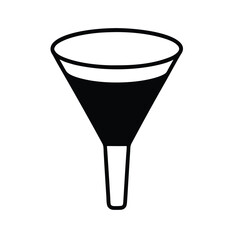 a black and white illustration of a funnel