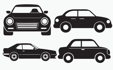 Fototapeta premium Car icon Silhouette