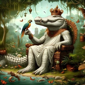 chinese dragon statue،  White Queen corocodile 