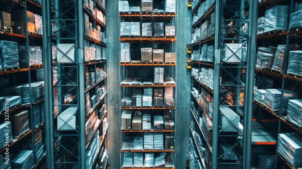 Poster Implementing automated inventory sorting technology to enhance efficiency in industrial warehouse environments