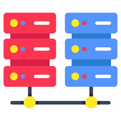 Obraz premium A beautiful design icon of database Network