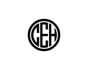 Fototapeta premium CEH logo design vector template. CEH