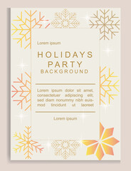 Merry Christmas and Happy Party greeting card vector  vector