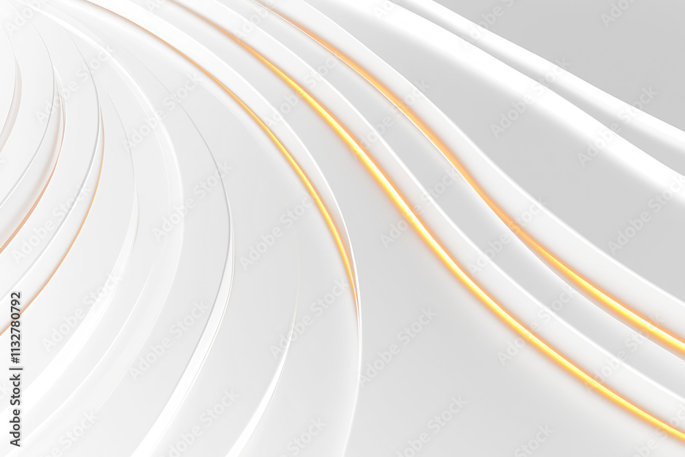 Poster abstract transparent background with glowing orange lines.