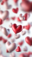 Obraz premium Romantic heart-shaped arrangement with soft lighting for Valentine's Day