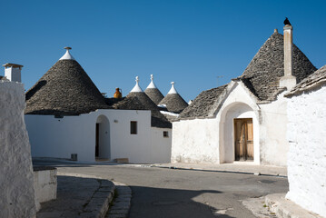 Street of trullo houses in Alberobello