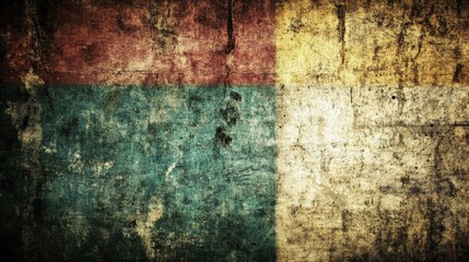 Grunge Texture with Red, Blue, Yellow and White Colors for Artistic Backgrounds