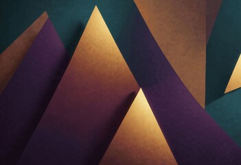 A Captivating Abstract Triangle Background in Dark Purple and Gold